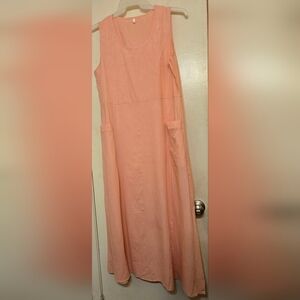 Peach A-Line Maxi Dress NWOT